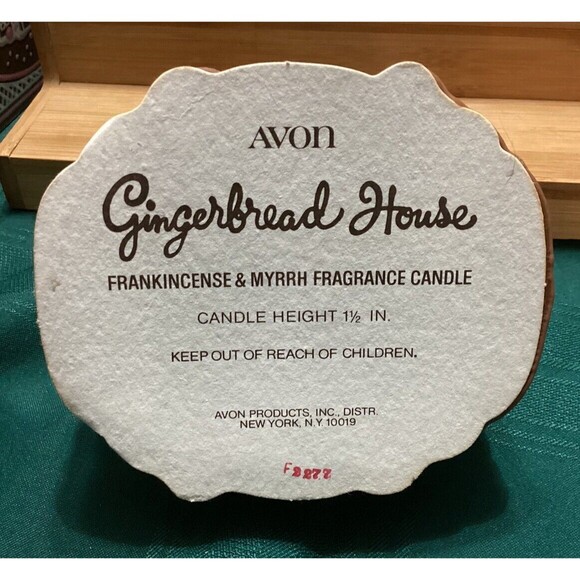 Vintage Avon Gingerbread House Candle Frankincense And Myrrh Fragrance Boxed - Picture 14 of 16